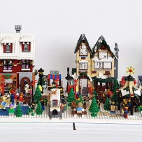 Crayon Winter Village Diorama