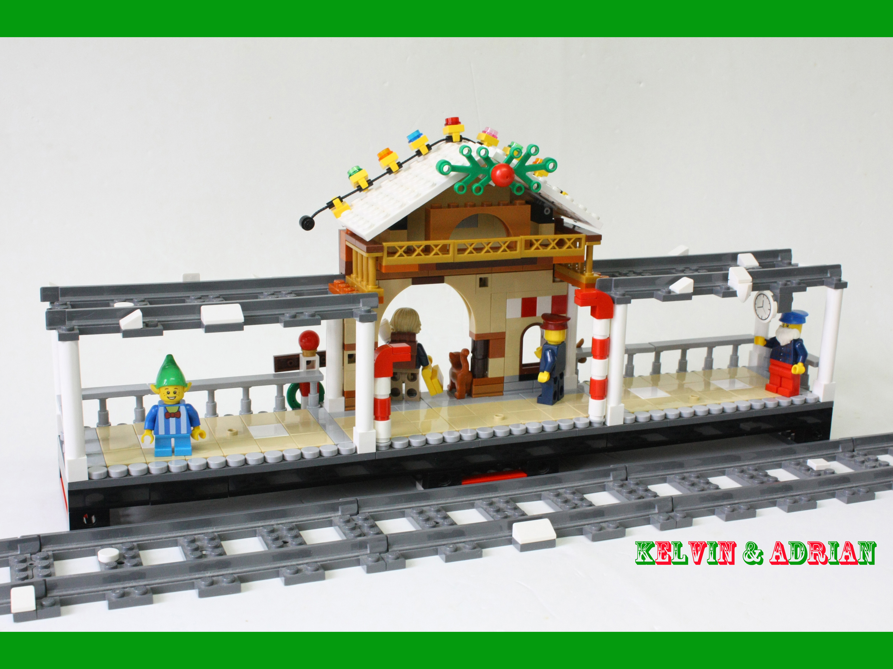 冬日火車站及火車 (砌出正能量展覽-HKLUG)