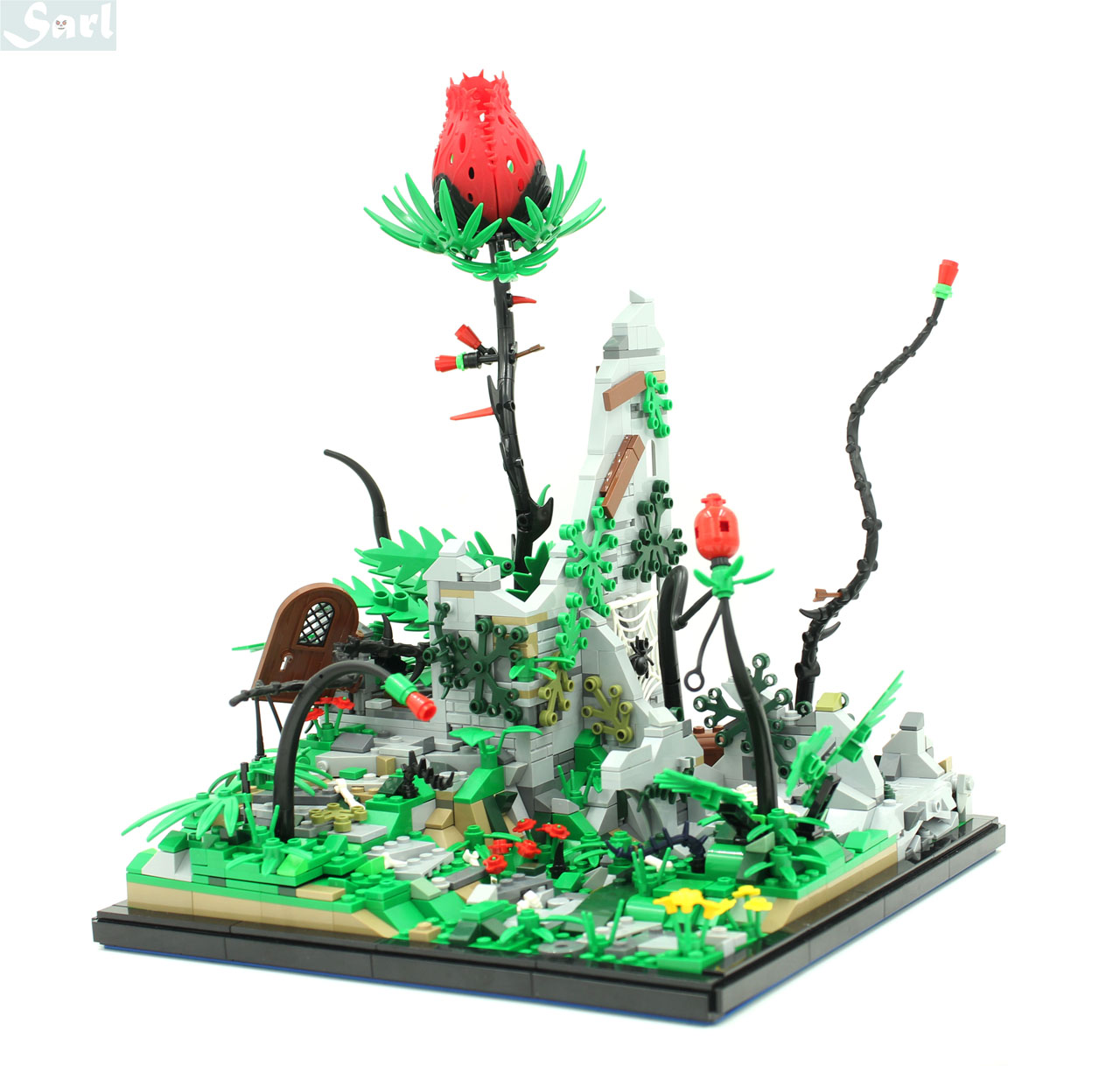 【Sarla的MOC】 我們做個小花盆吧！！中古場景第一期