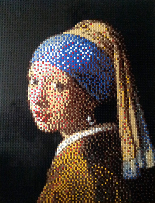Lego Mosaic Girl with a pearl earring Vermeer